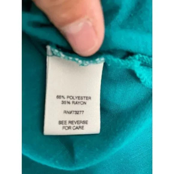 Mudd teal w/gold elephant graphic long sleeve top 16 - Picture 3 of 4